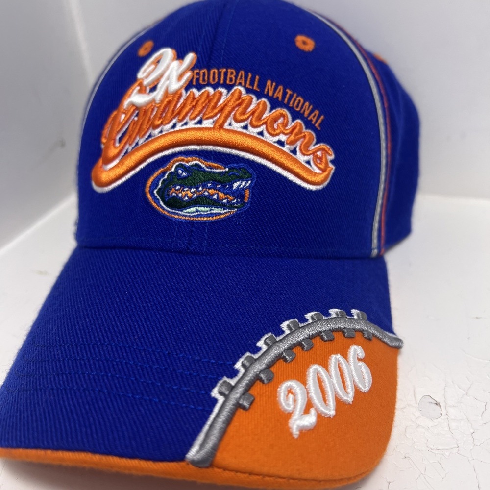 Florida FL Gators Football Hat 2X National Champions NCAA Licensed Adjustable